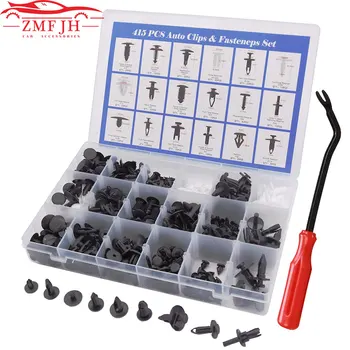 

Universal 415pcs Plastic Car Rivet Fastener Car-styling Car Door Bumper Cover Fender Bumper Fixed Clip Kit with Screwdriver