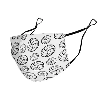 

CIGOCI Mouth Mask Earloop Mouth Mask Comfort Polyester Breathable Mask - Volleyball Sport Pattern Design Adjustable Elastic Band