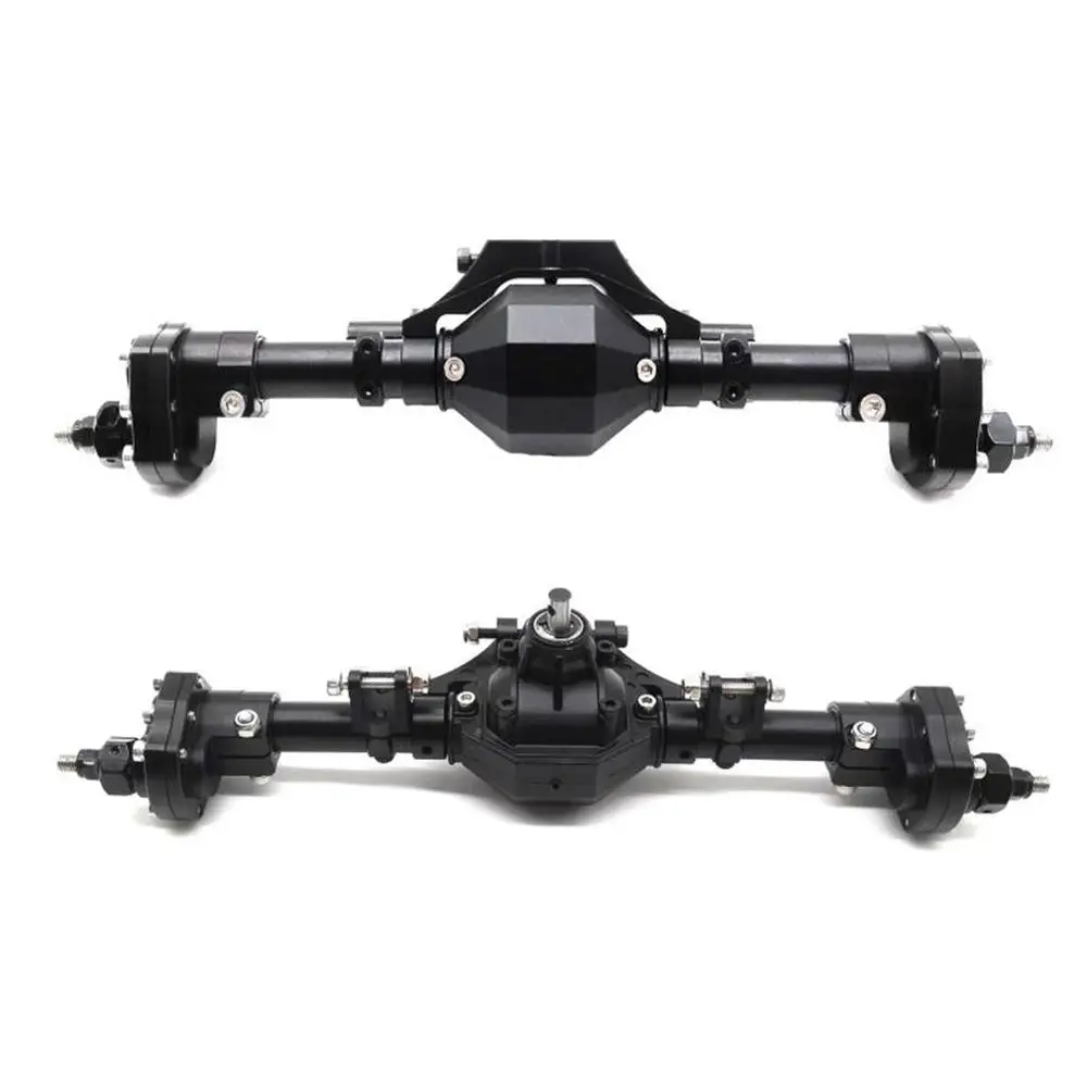 RC Car Front Rear Straight Complete Axle Set Metal Upgrade Axles for 1:10 RC Crawler Axial SCX10 II 90046 90047 Upgrade Parts