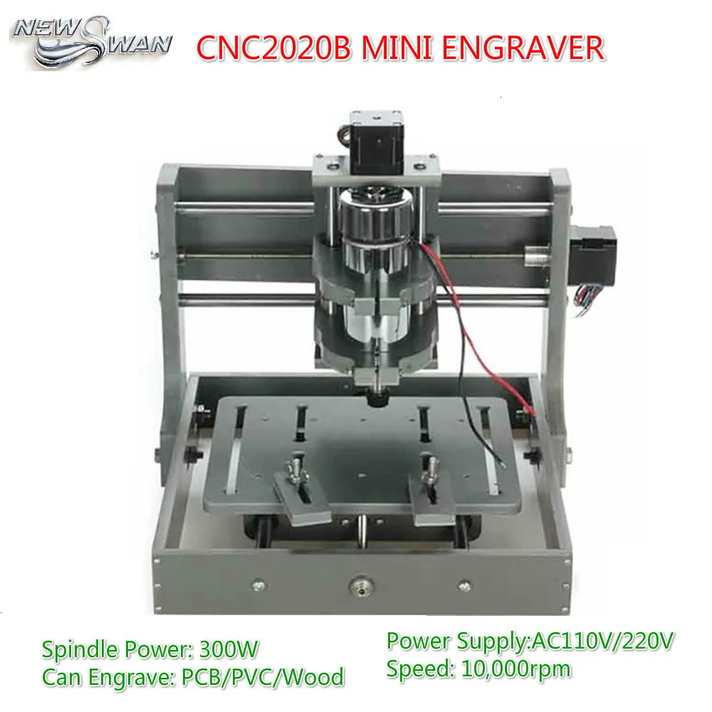 

Free Shipping CNC 2020B Mini 300W Engraving Machine Wood Router DIY Milling Machine CNC2020B GRBL Engraver for PCB PVC Wood