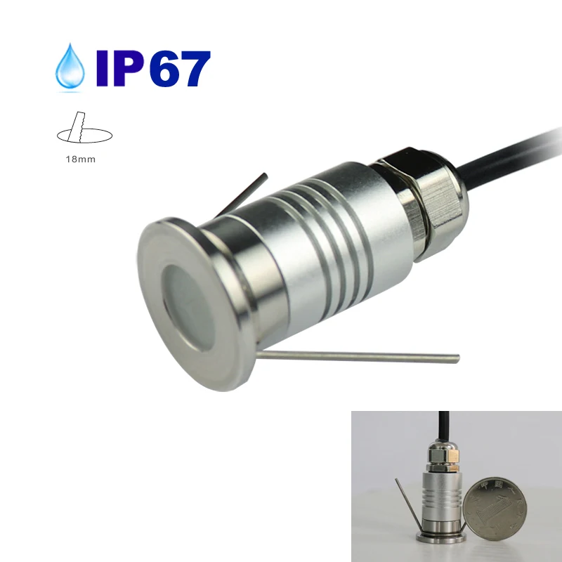 4 шт./партия супер мини Подземный светодиодный светильник IP67 DC12V 1 Вт D20xH26m очень