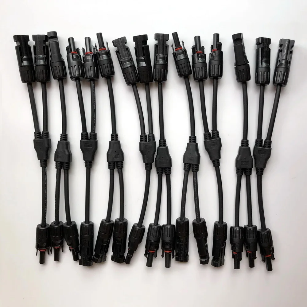 

50pairs / 20pairs Solar Panel Parallel Connector for 2.5mm 4mm2 6mm2 PV Cable waterproof IP65 Y-Branch solar panel PV Connector