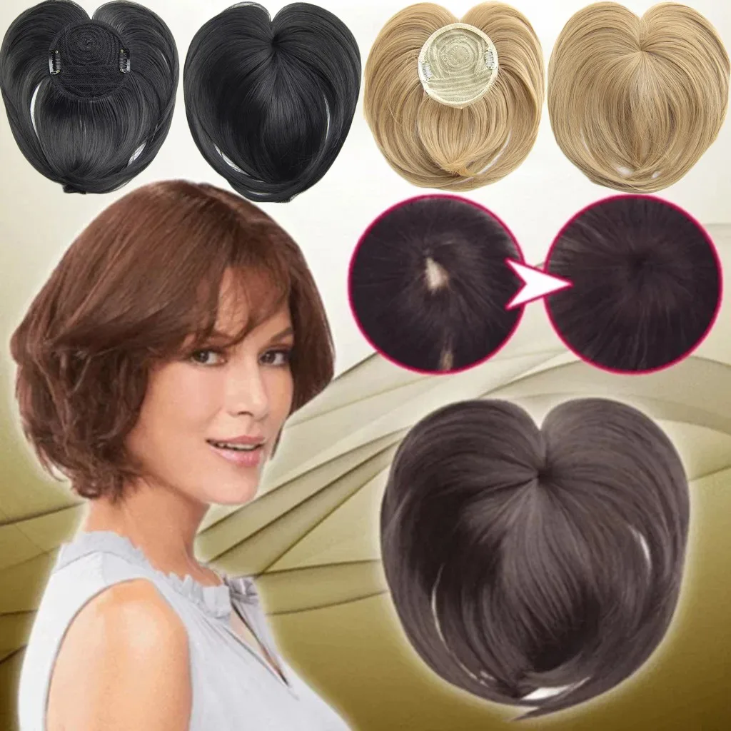 

Silky Clip-On Hair Topper Wig Heat Resistant Fiber Extension for Women Available Wig For Women Heat Resistant False Hair 9colors