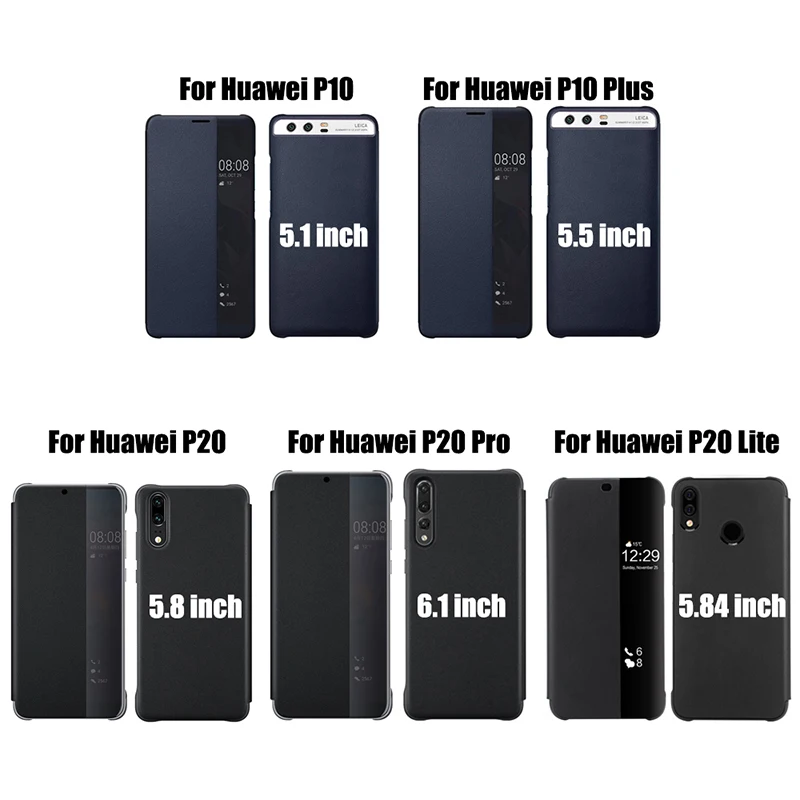 waterproof case for huawei Luxury Smart View Window Flip Cover Leather Phone Original Case For Huawei P30 Pro P20 P10 Mate 20 Lite X 10 9 40 Pro Fundas pu case for huawei