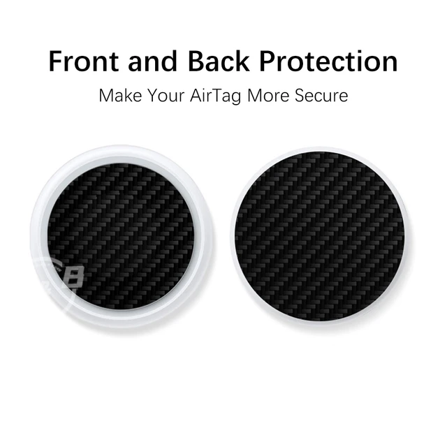 5Set Carbon Fiber Black Protective Films For Apple Airtags Locator  Anti-Scratch Film Skin Sticker Compatible