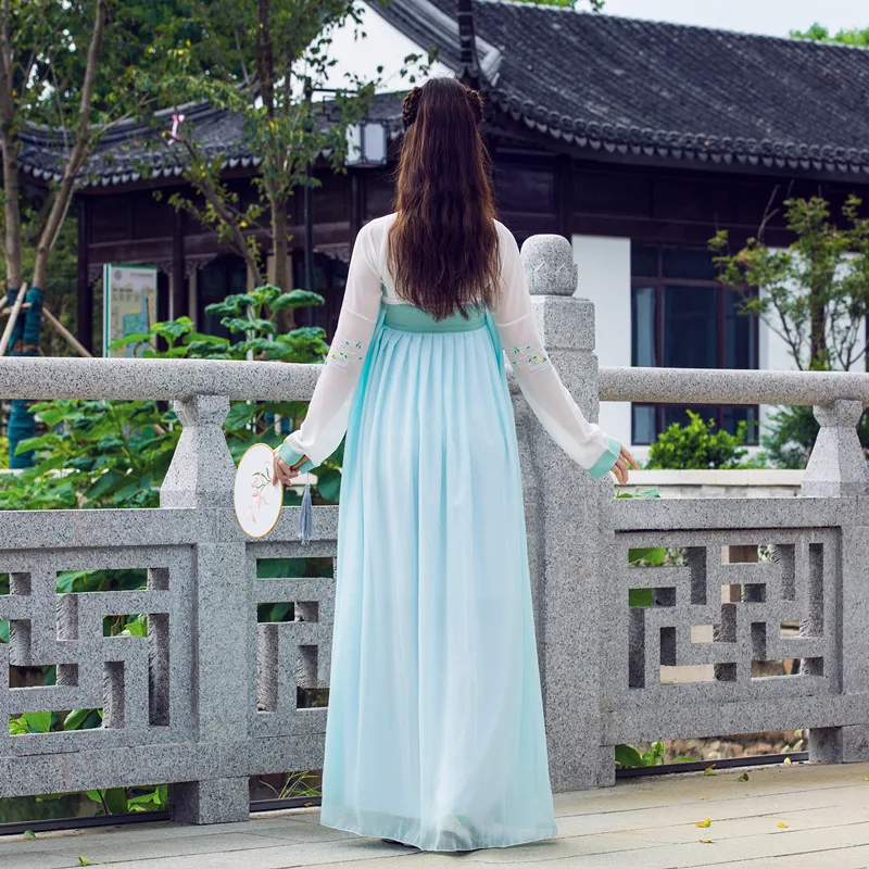 Hanfu старинный китайский костюм для женщин Элегантный современный Hanfu традиционная китайская одежда народный костюм для танцев DQL1698