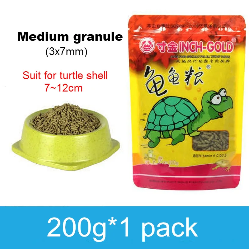 Аквариумная черепаха, пищевая палочка, натуральная, для молодых черепах, с открывающимся зерном, пища для рептилии, черепаха, добавка кальция, для роста здоровья, 1 упаковка - Цвет: 200g