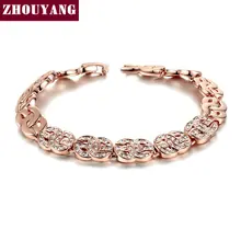 Мужские браслеты цвета розового золота браслет ювелирные изделия австрийский кристалл H001