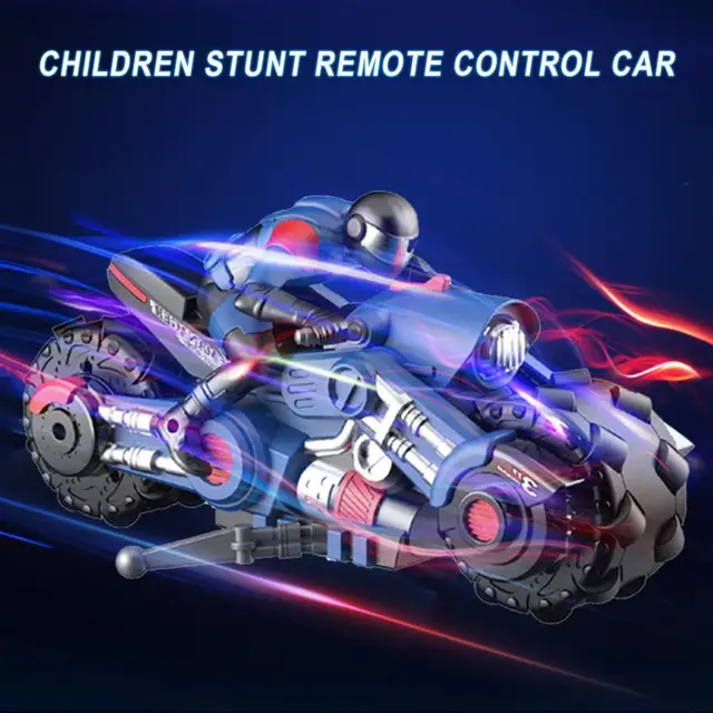 Fashion Portable Motorcycle Stunt Toys Stable Signal Eye-catching Plastic 360 Degree Spinning Motorcycle Stunt Toys for Kids 1