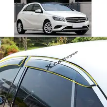 Pour s'Adapter 2017 Mercedes-Benz X-Classe Teinté Fenêtre Vent Pluie Déflecteurs-Adhésif
