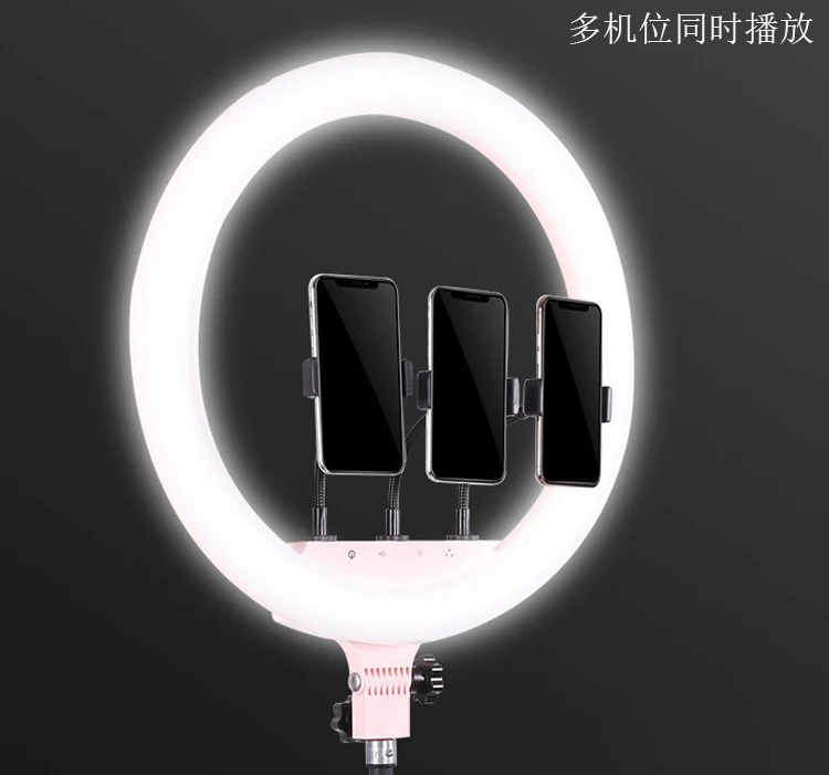 Кольцевая Led лампа 18 дюймов с регулируемой яркостью двухцветная 3200 5600K 336
