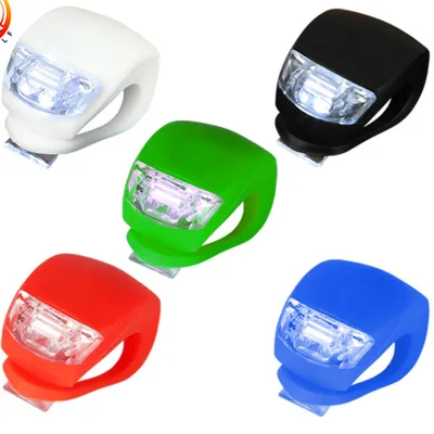 1Pcs Bike Light Silicone LED Head Front Rear Bicycle Light Waterproof Wheel Cycling Light With Battery Bike Accessories TSLM2