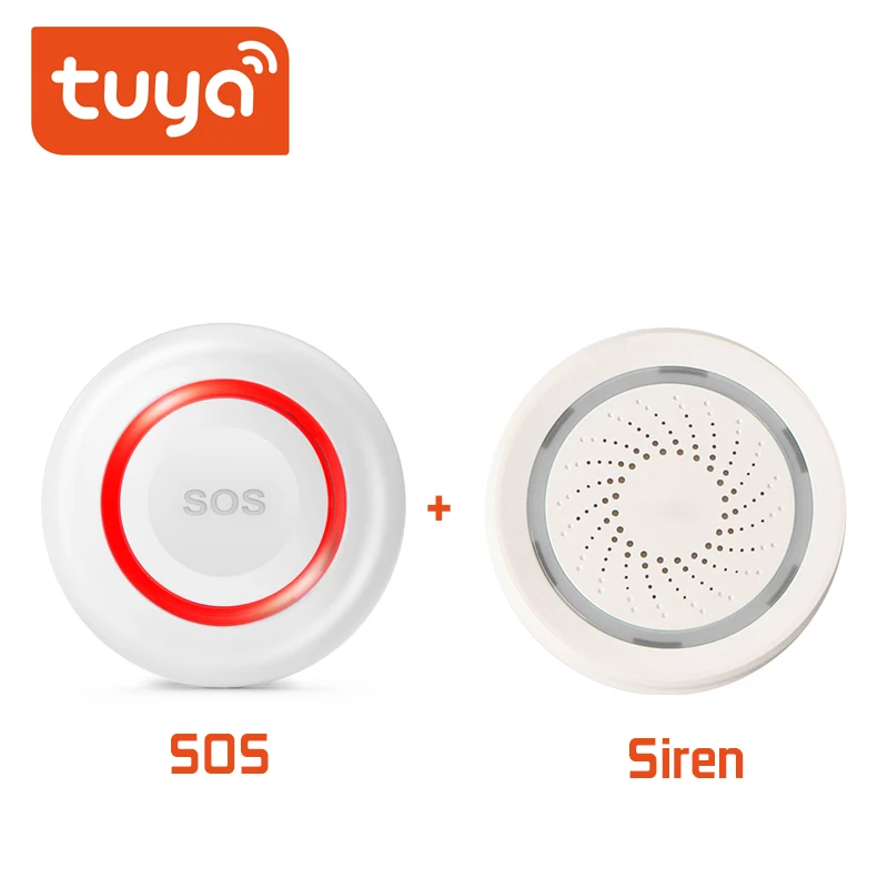 SOS Siren TUYA WiFi кнопка SOS Беспроводная кнопка SOS Аварийная кнопка сигнализации домашняя охранная сигнализация датчик 2,4G SOS Senspr тревожная кнопка Sos - Цвет: SOS Siren