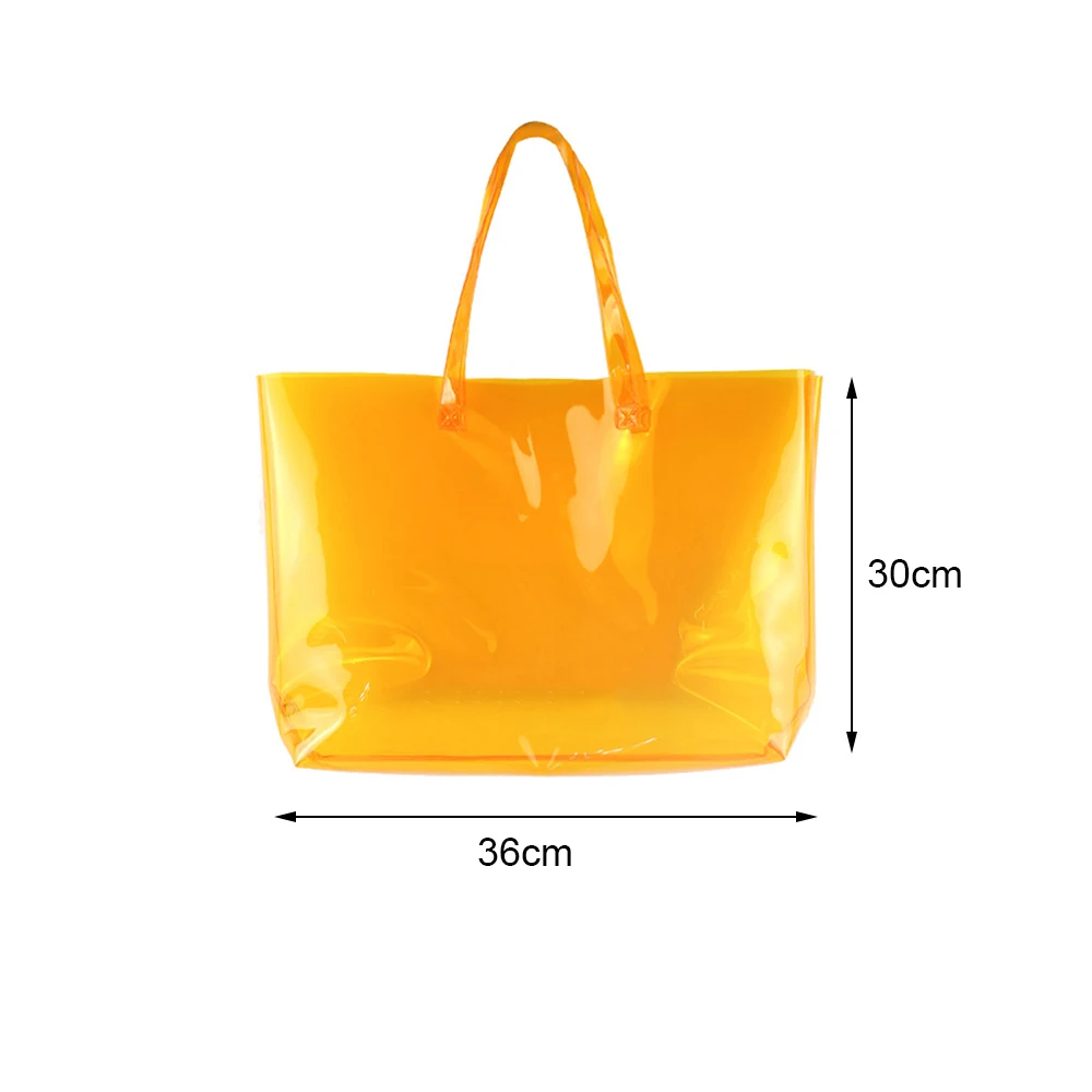Orange 16 MM PVC Clear Document Bag