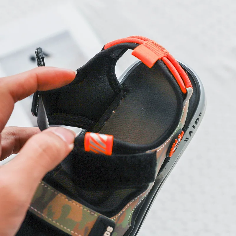 ULKNN CHILDREN'S Sandals 2020 Summer New Style Double Trend Sports Cool Camouflage Men And Women Kids' Beach Sandals