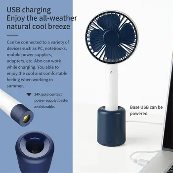 

1 set Dual-use Portable USB Mini Fans Small Desk , Whisper Quiet ,Portable Charger Feature, Perfect Small Personal For Outdoor