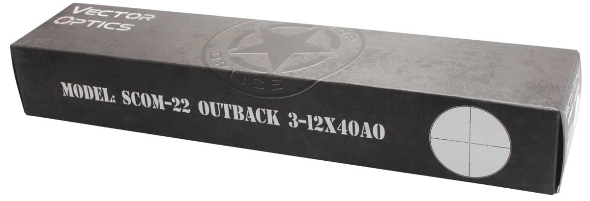 Векторная оптика Outback 3-12x40AO 1-дюймовыечистые этикетки пробки регулировки цель прицел охотничья фокус. 223 5,56 мм 7,62 мм. 308 прицел воздуха пистолет