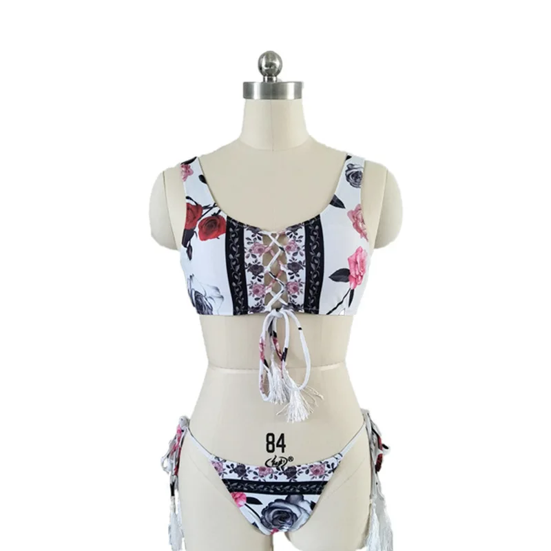 Bikini2019 Bikini Tassels Fission Swimming Suit Sexy Swimwear Two Piece