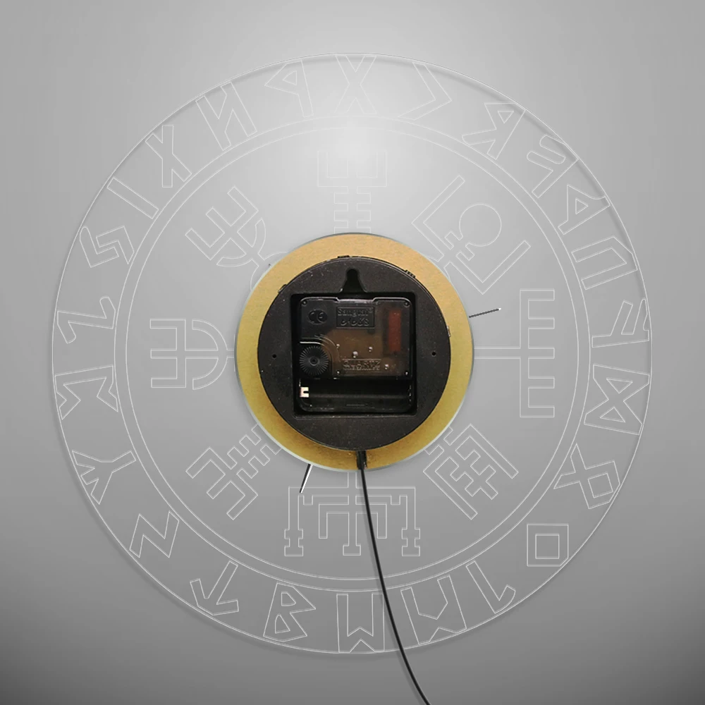 Скандинавская Руна компас Светящиеся Настенные часы с светодиодный светильник руны викингов акриловый светодиодный настенный светильник с подсветкой