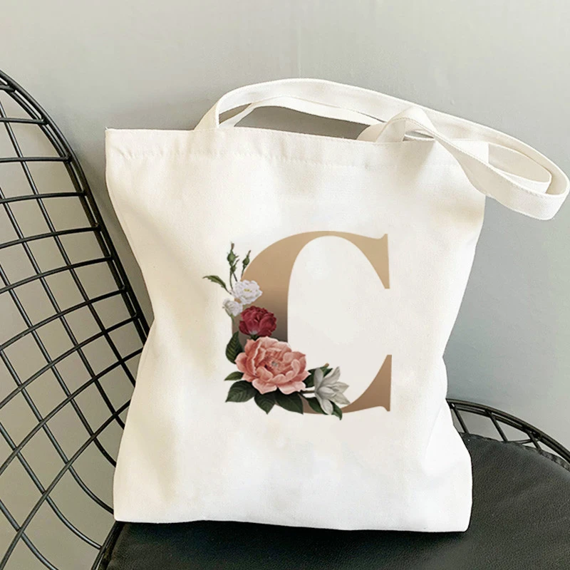 Tote Bag Anime Women Cotton on the Frame Shorts Bags Paper Shopping for Boutique Flower Letter Cart Woman Raffia Shoppers With