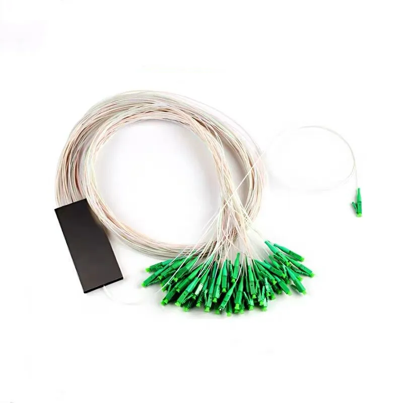 

0.9mm Steel Tube Fiber Optic PLC Splitter 1x64 LC/APC Mini Blockless