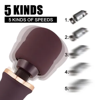 Magic AV Wand Vibrators for women, USB Charge Big AV Stick Female G Spot Massager Clitoris Stimulator Adult Sex Toys for Woman 3