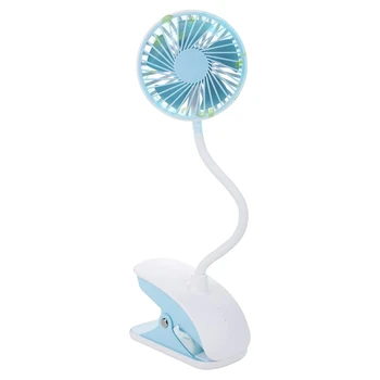 

USB Rechargeable Mini Desk Fan, 3 Speeds Ultra-Quiet Portable Fan, 360° Bendable Personal Clip Fan for Baby Carriage, Treadmill,