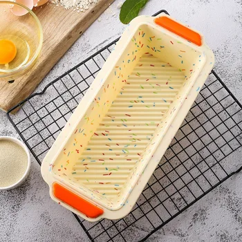 

Rectangular Silicone Bread Pan Mold Toast Mold Cake Tray Long Square Cake Mould Bakeware Non-stick Baking Tools 1*