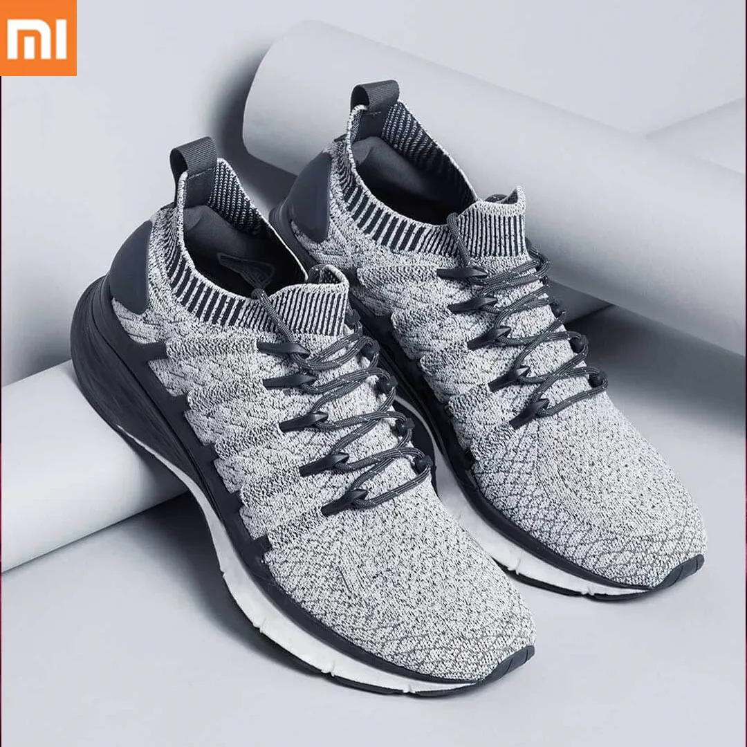 Xiaomi Mijia Sneaker 3 кроссовки для бега с блокировкой Fishbone, эластичная трикотажная обувь, амортизирующая Мужская Спортивная обувь для фитнеса PK Mijia 2