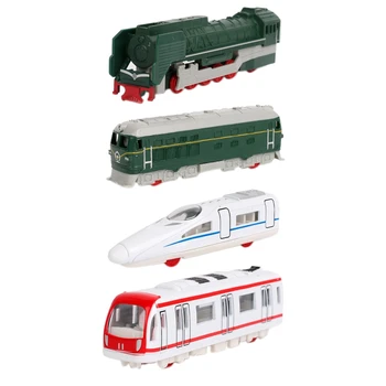 

4Pcs Alloy Simulation Train Toy High Speed Light Rail Model Combination Set Children's Toy
