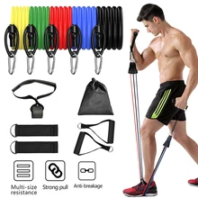 

11 Pcs/set Resistance Bands Fitness Pull Rope Yoga Tubes Pull Rope Rubber Expander Elastic Bands Fitness Equipment for Home Gym