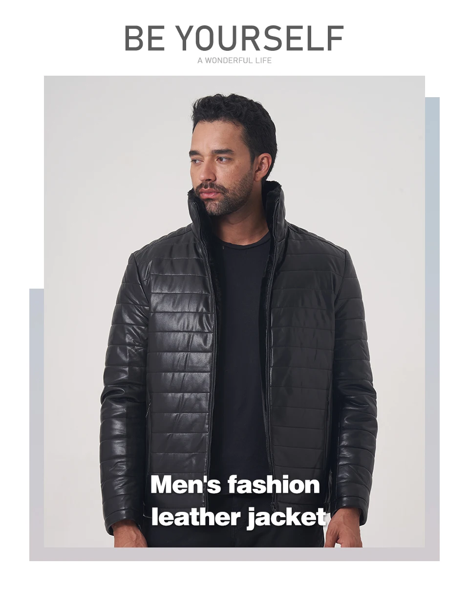 Leather Jacket Men 2021 Fashion Mens Winter Coat Men's Casual 