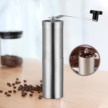 

Mini Coffee Grinder Portable Stainless Steel Hand Manual Handmade Coffee Bean Burr Grinders Ceramic Corn Coffee Machine