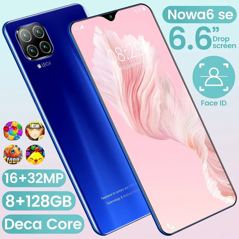 2020 Новый NOWA6se 8 + 256G двойная sim карта двойной режим ожидания 6 дюймов полный экран и