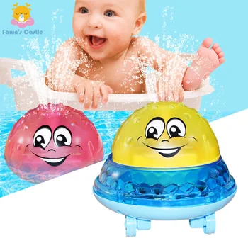

baby water bathing toy electric induction water spray ball light music toy