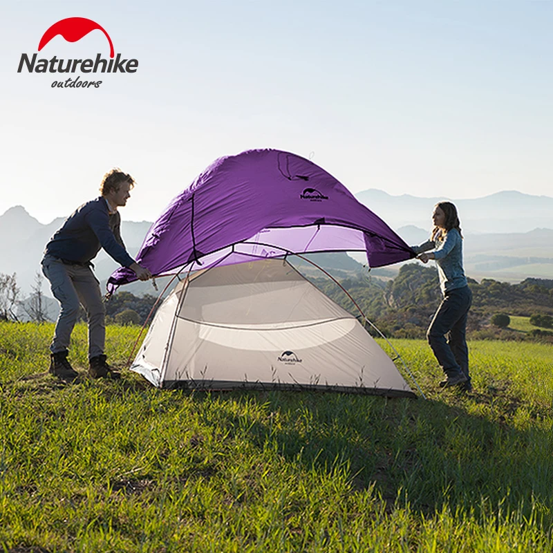 Naturehike Cloud Up 2 Tent Ultralight Camping Tent Double Layer Waterproof Outdoor Hiking Backpacking With Free Mat camping tent,portable tent
