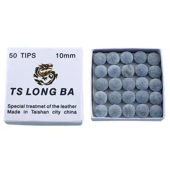 

Set-Of 50pcs Laminated Pool Snooker Table Cue Tips 9/10mm Super Pro Medium Soft