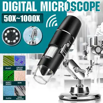 

ZEAST Adjustable 50x-1000x 1080P 8 LED Digital Microscope WIFI Micro USB Magnifier Electronic Stereo USB Endoscope For Phone PC