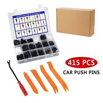 

415pcs Auto Fastener Car Push Pin Clips Door Panel Bumper For Mazda Ford Honda Durable Auto Accessories