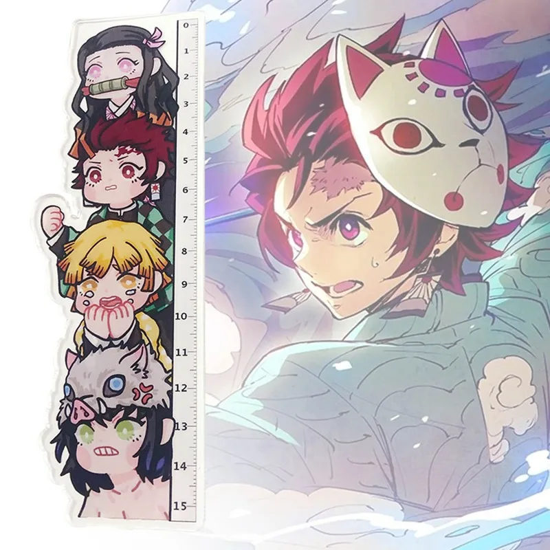 Аниме Demon Slayer: Kimetsu No Yaiba/Toilet Hanako kun Cosplay акриловая линейка измерительные весы