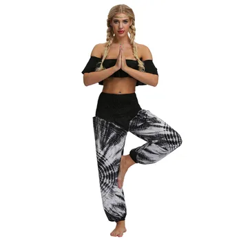 

fashion Men Women Casual Spring and summer Loose Hippy Trousers Baggy Boho Pantstrousers h4