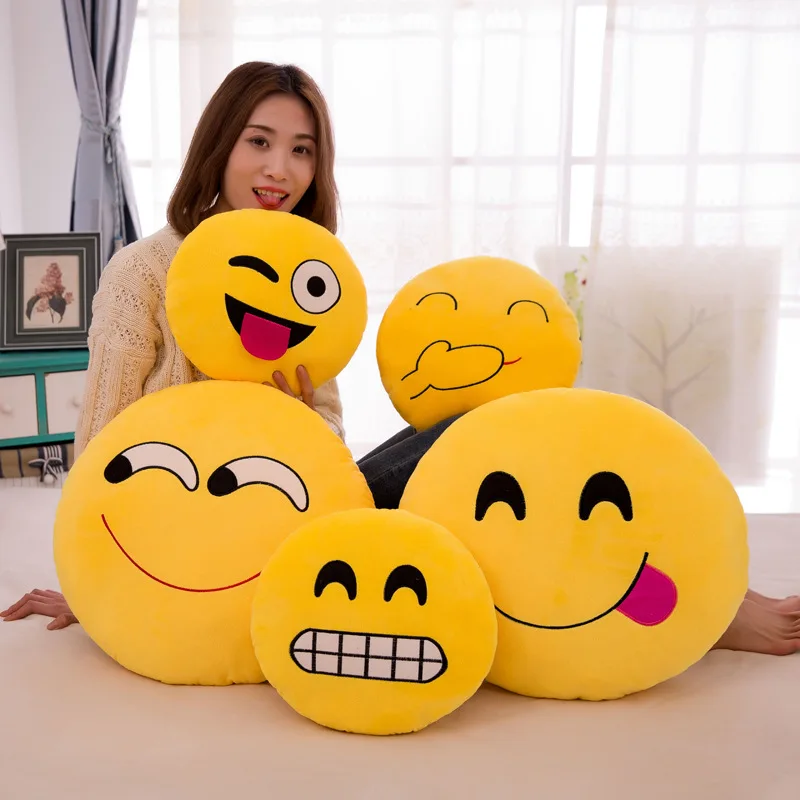 

Cute Creative QQ Expression Pillow Plush Toys Cartoon Spoof Facial Expression Package Office Pillow Hair