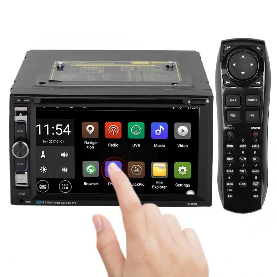 Excellent autoradio 6.2inch Large-Screen Wifi Car Bluetooth GPS DVD Navigator Radio Player for Android 6.0 auto accessorie 3