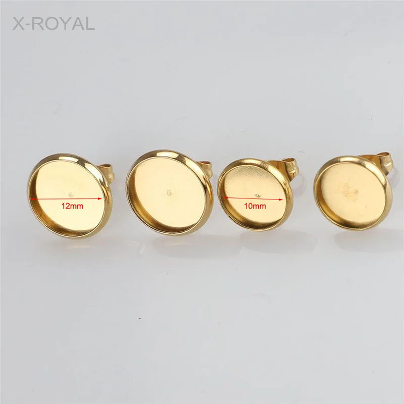X-ROYAL 20 шт./Партия DIY найти внутренний диаметр 8 мм 10 12 ухо на основе кабошона из