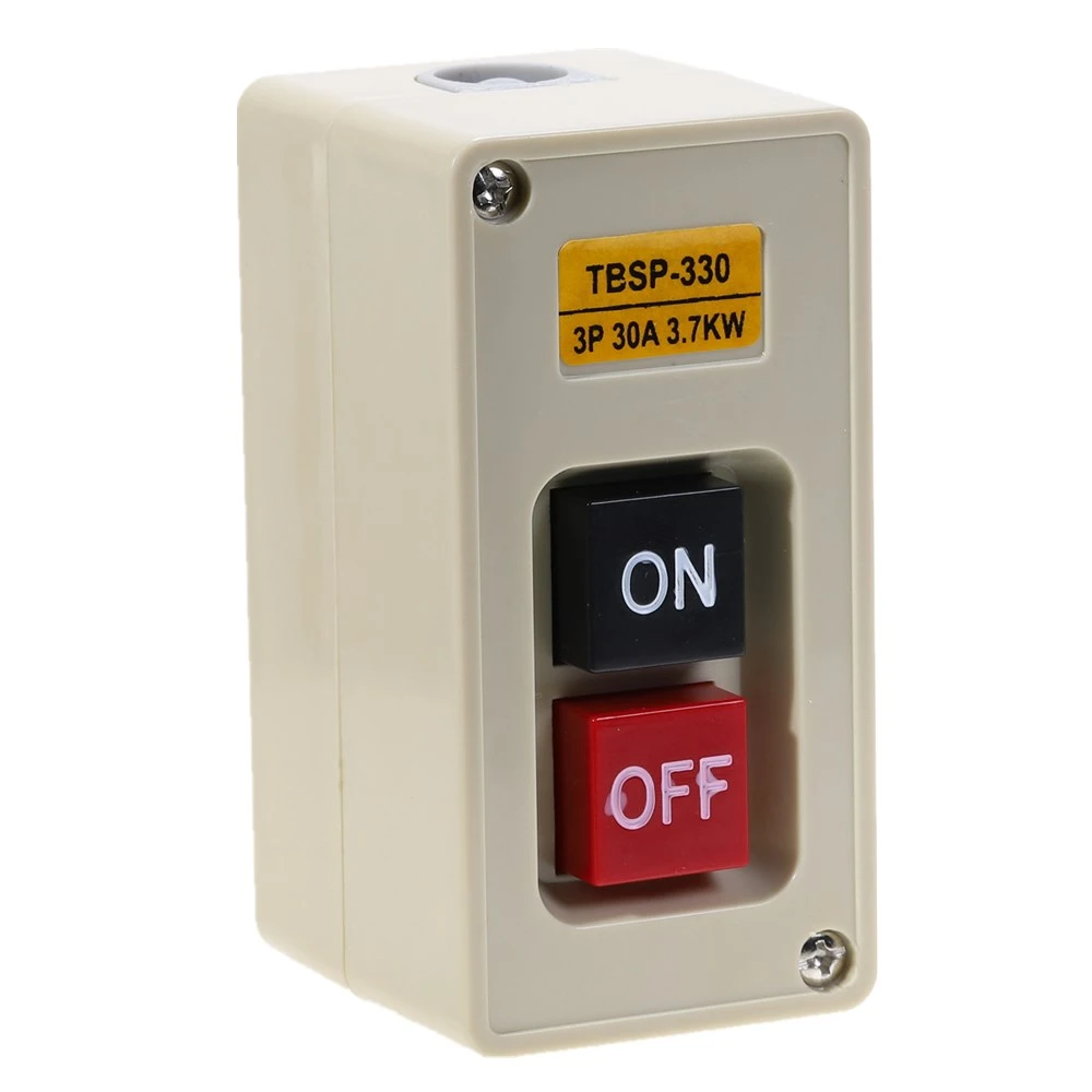 TBSP 330 3 Fase 3.7KW 30A Plastic Drukknop Drukknop Controle Aan uit Schakelaar Panel|lock switch|lock on - AliExpress