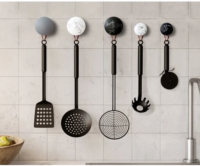 4pcs/set Wall Hanger Wall Hanging Wall Hanger Bathroom Kitchen Hook Entrance Hook Combination Minimalist Resin Hook