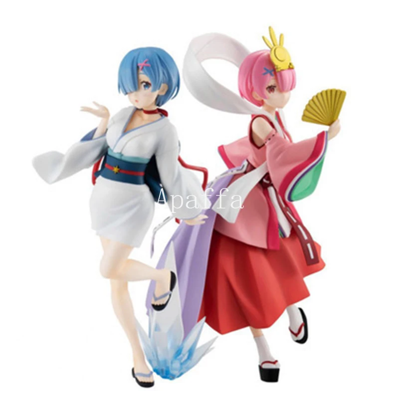 

23cm Re:life In A Different World From Zero Rem Ram Nightingale Yuki-onna PVC Action Figures Collectible Model Toys for Gift