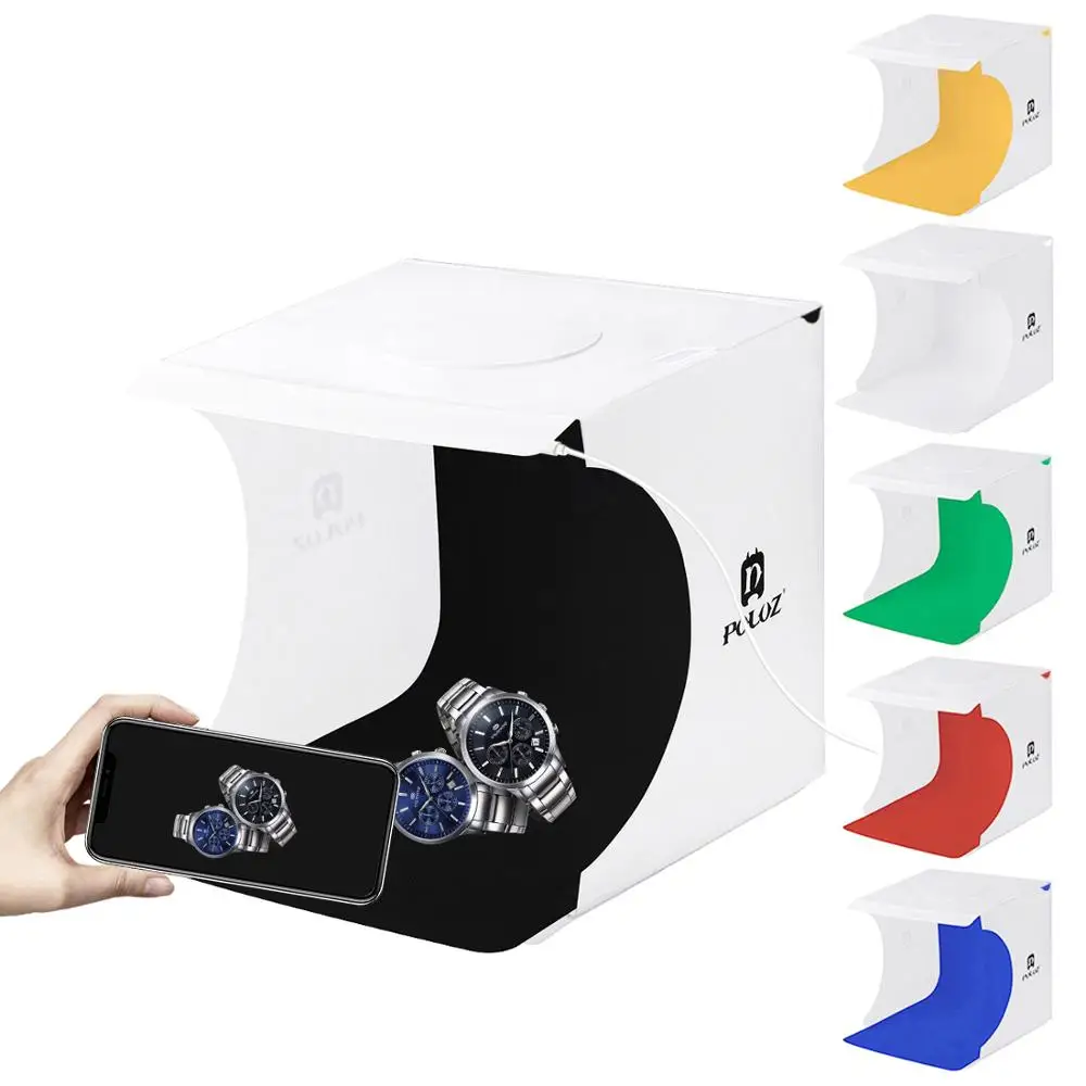 

2LED Strap Lightbox Mini Photo Studio Light box 1100LM Photography Box Light Studio Shooting Tent Box Kit 6Color Background Tent