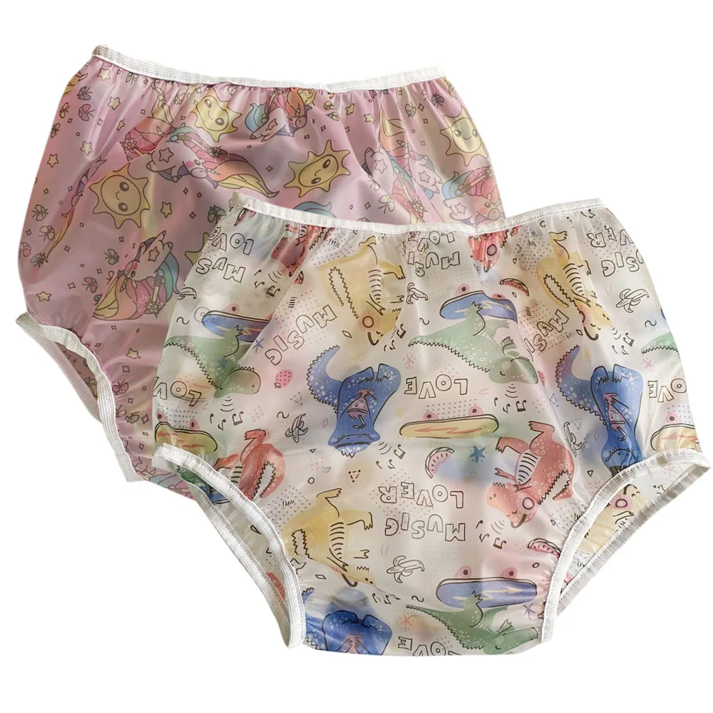 Adult Baby Pvc Diaper Pant ABDL Incontinece Pull-on TPU Plastic Pants Waterproof Briefs