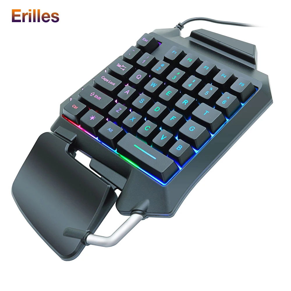 

2020 USB Wired Gaming Keypad 35 Keys Backlit One-handed Mechanical Keyboard Ergonomic for PC Computer Keyboards for LOL/PUBG/CF